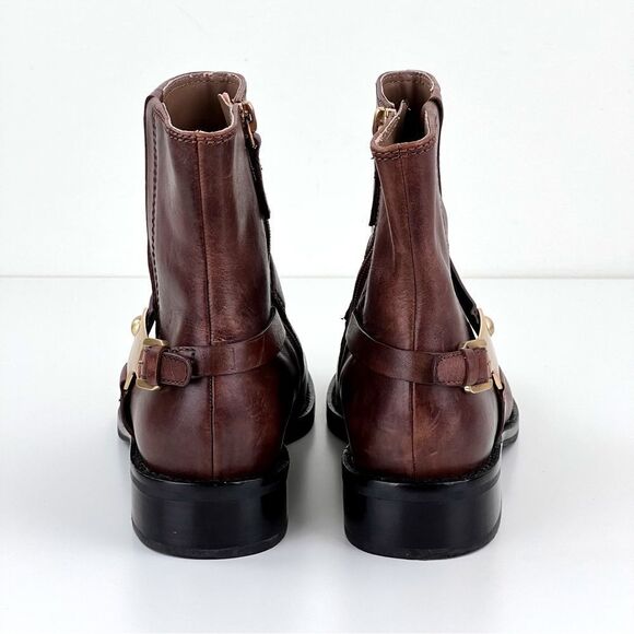 Ecco Brown Leather Ankle Boots with Buckle - Picture 6 of 10